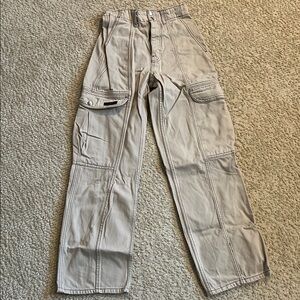 Urban Outfitters BDG Baggy Slouchy Skate Jean Cream Beige Cargo Pants